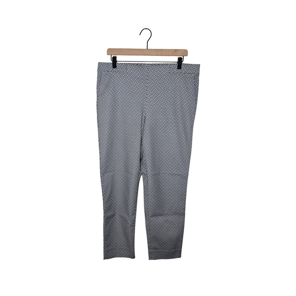 J. JILL Essential Slim Ankle Geometric Print Pants Size 14